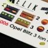KELIK K35006 OPEL BLITZ 3TON 4X2 INTERIOR 3D DECALS FOR TAMIYA KIT 1/35